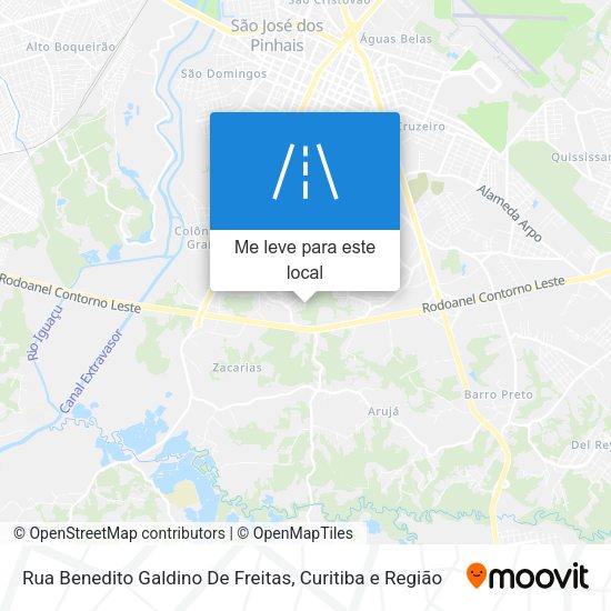 Rua Benedito Galdino De Freitas mapa