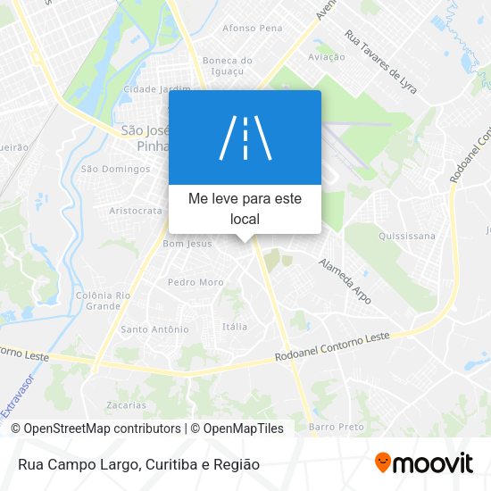 Rua Campo Largo mapa