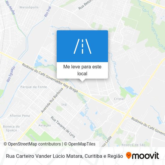 Rua Carteiro Vander Lúcio Matara mapa
