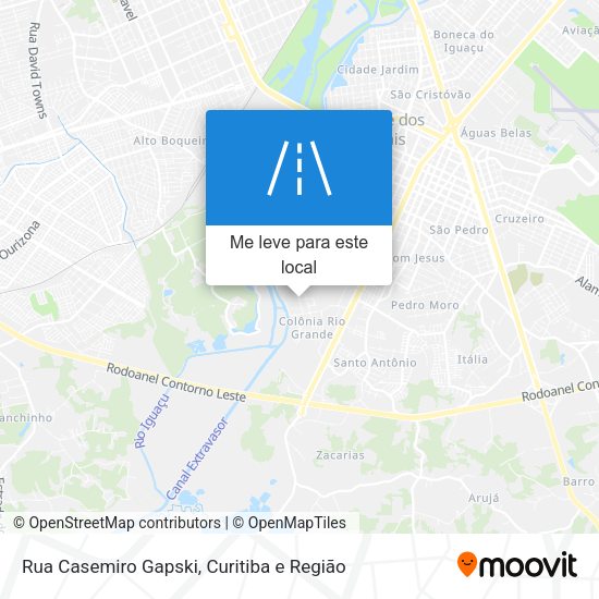Rua Casemiro Gapski mapa