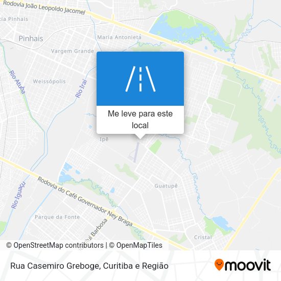 Rua Casemiro Greboge mapa