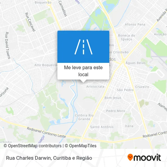 Rua Charles Darwin mapa