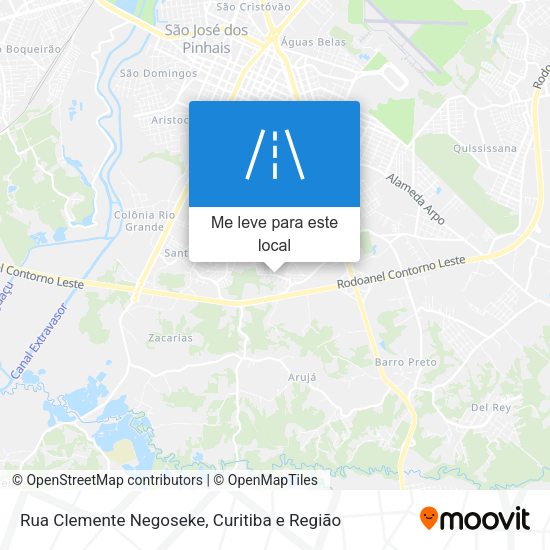 Rua Clemente Negoseke mapa