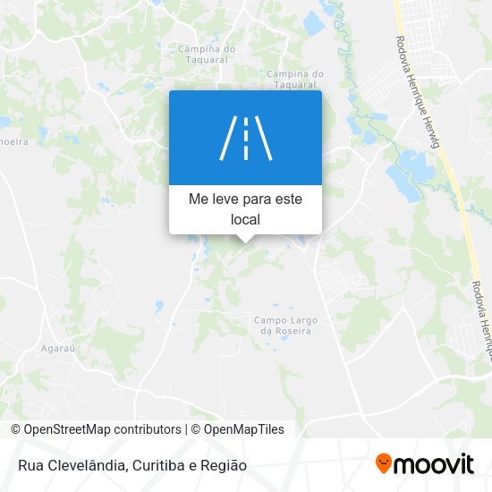 Rua Clevelândia mapa