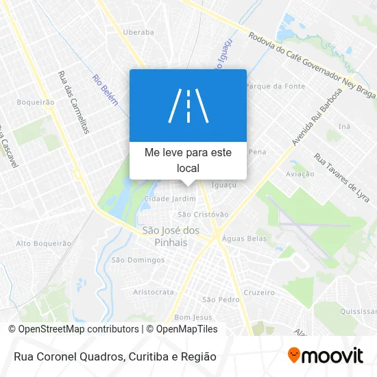 Rua Coronel Quadros mapa