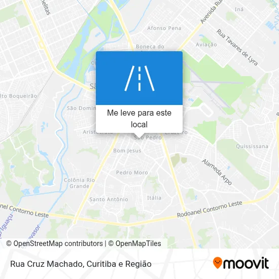 Rua Cruz Machado mapa