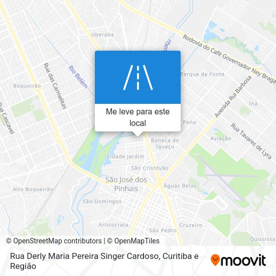 Rua Derly Maria Pereira Singer Cardoso mapa