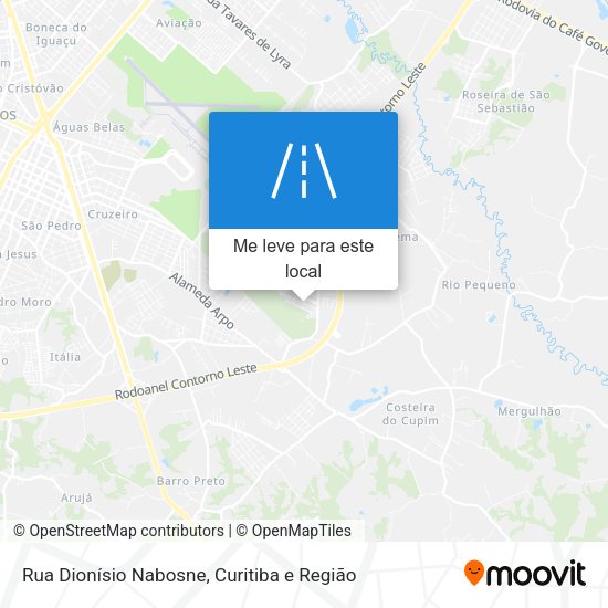 Rua Dionísio Nabosne mapa