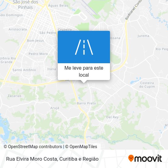 Rua Elvira Moro Costa mapa