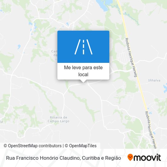Rua Francisco Honório Claudino mapa
