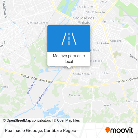 Rua Inácio Greboge mapa