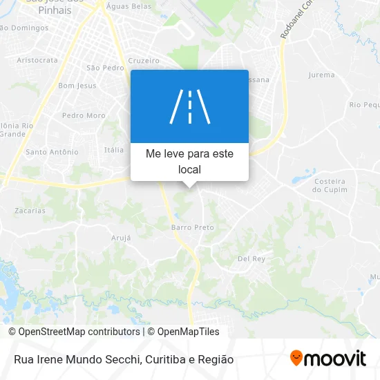 Rua Irene Mundo Secchi mapa
