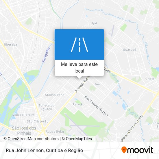 Rua John Lennon mapa