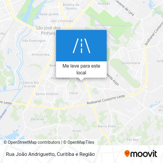 Rua João Andriguetto mapa