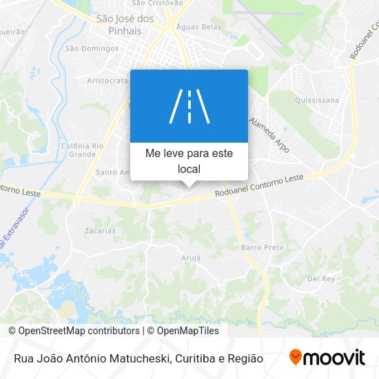 Rua João Antônio Matucheski mapa