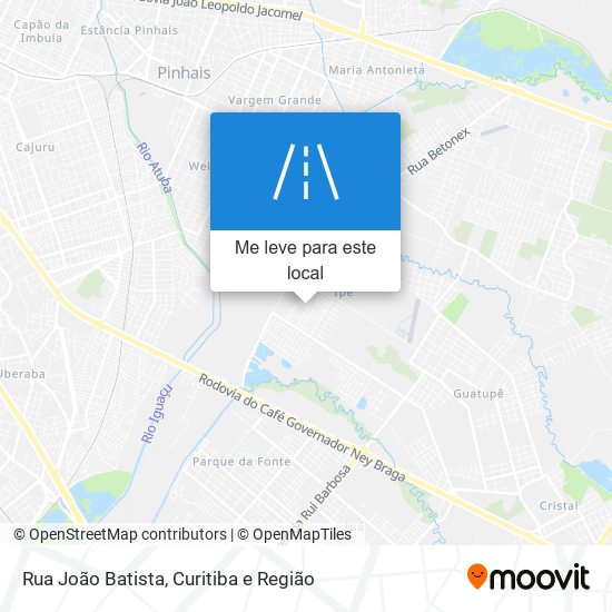 Rua João Batista mapa