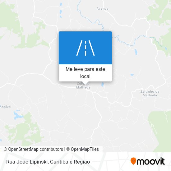 Rua João Lipinski mapa