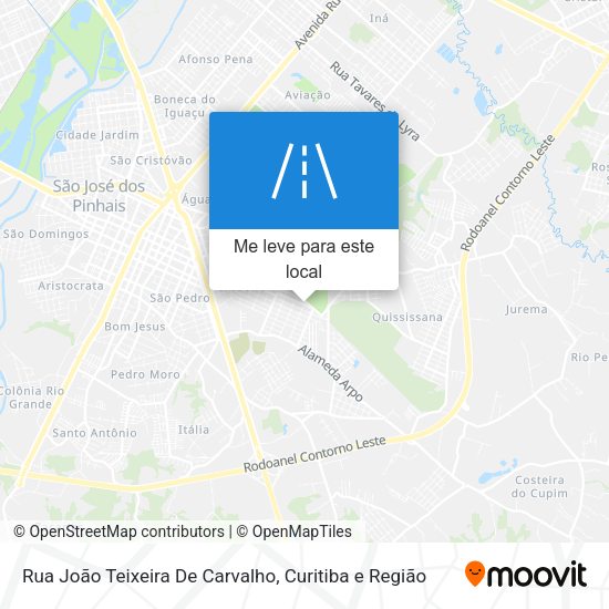 Rua João Teixeira De Carvalho mapa