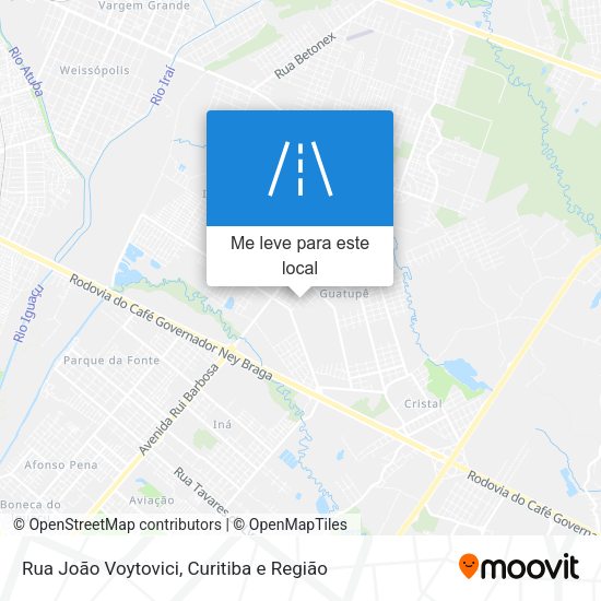 Rua João Voytovici mapa