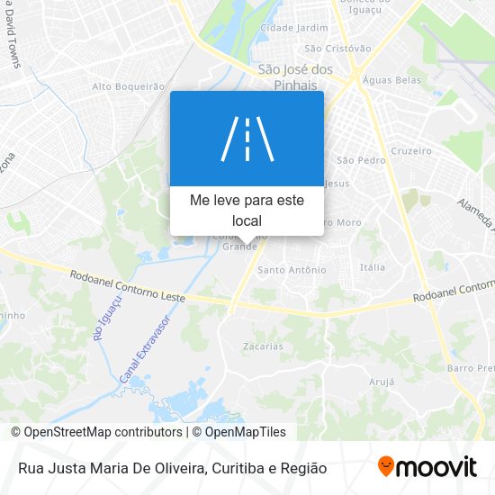 Rua Justa Maria De Oliveira mapa