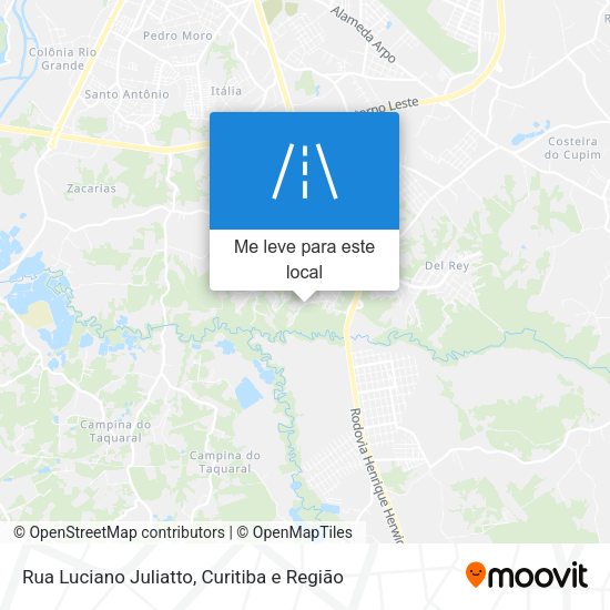 Rua Luciano Juliatto mapa