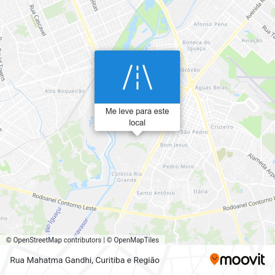 Rua Mahatma Gandhi mapa