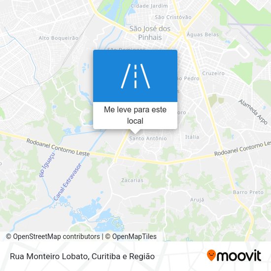 Rua Monteiro Lobato mapa