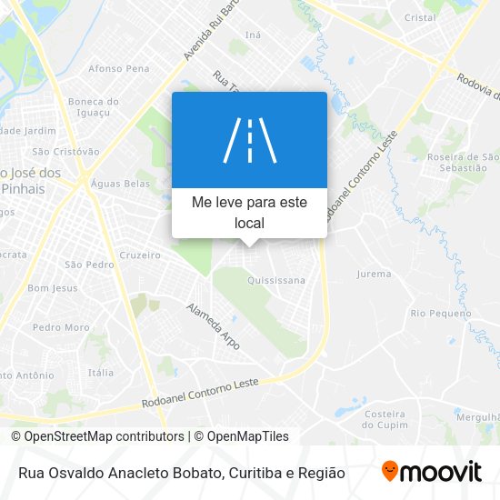 Rua Osvaldo Anacleto Bobato mapa