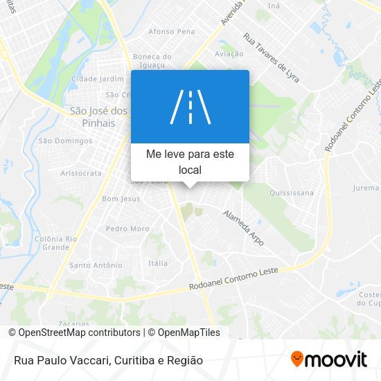 Rua Paulo Vaccari mapa