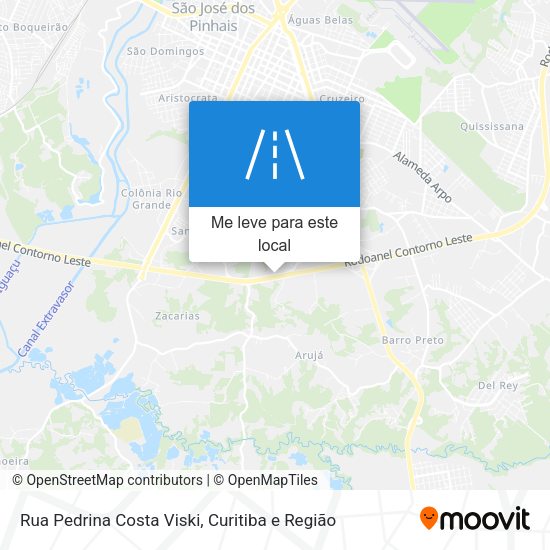 Rua Pedrina Costa Viski mapa