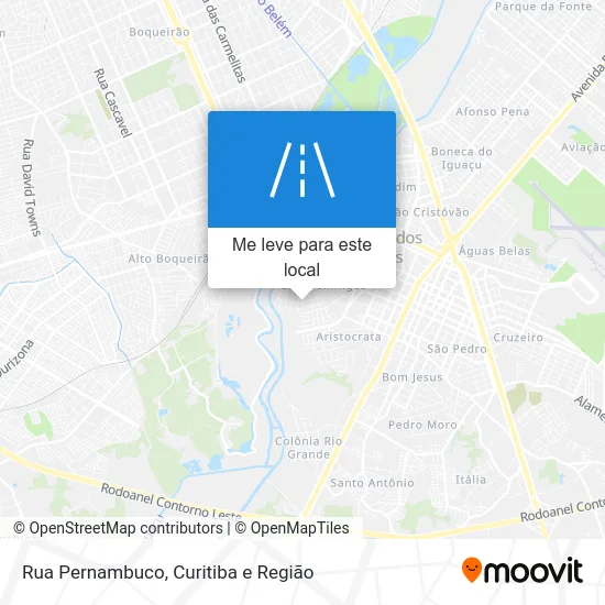 Rua Pernambuco mapa