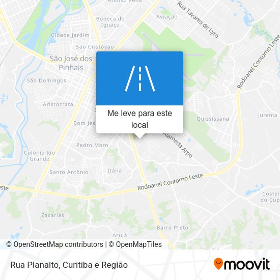 Rua Planalto mapa