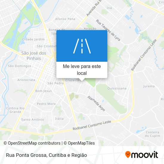 Rua Ponta Grossa mapa