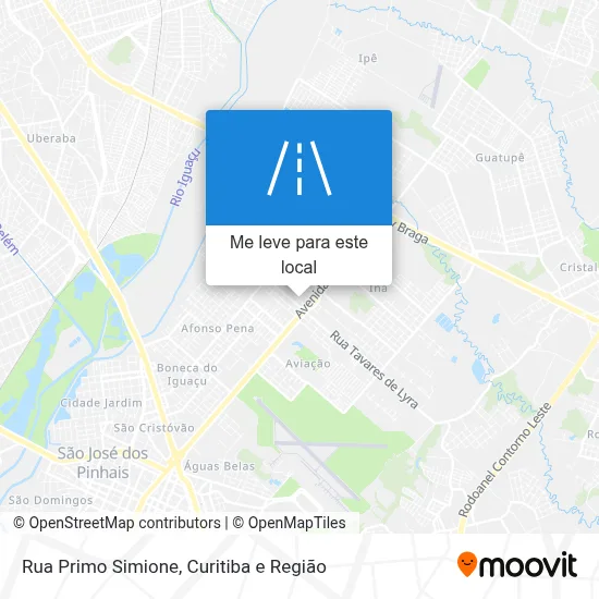 Rua Primo Simione mapa