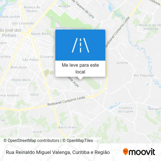 Rua Reinaldo Miguel Valenga mapa