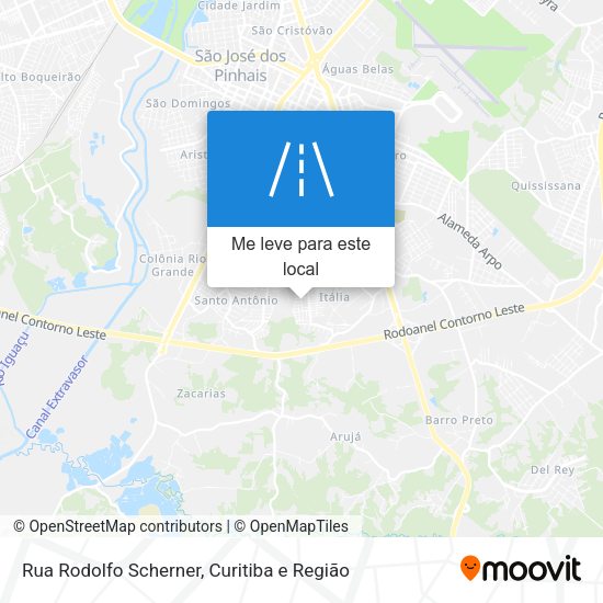 Rua Rodolfo Scherner mapa