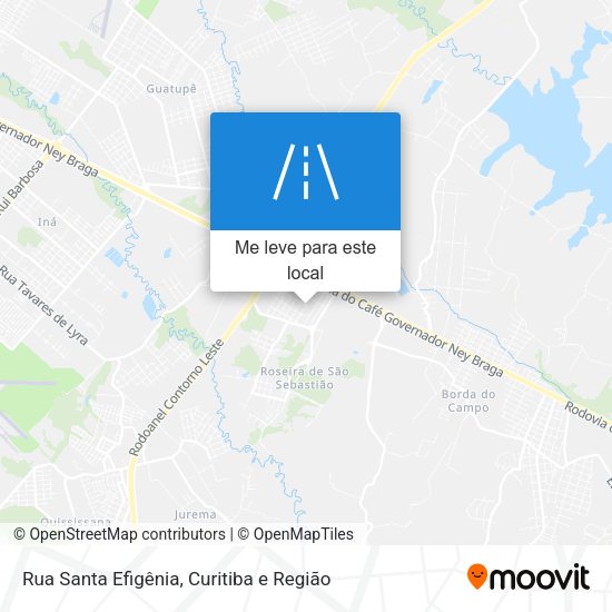 Rua Santa Efigênia mapa