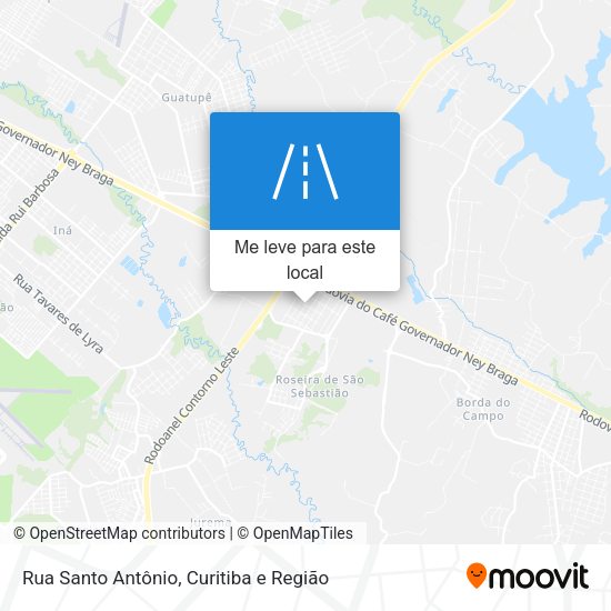 Rua Santo Antônio mapa
