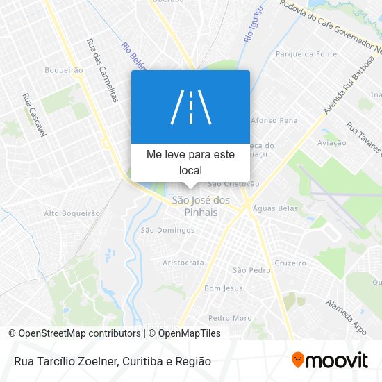 Rua Tarcílio Zoelner mapa