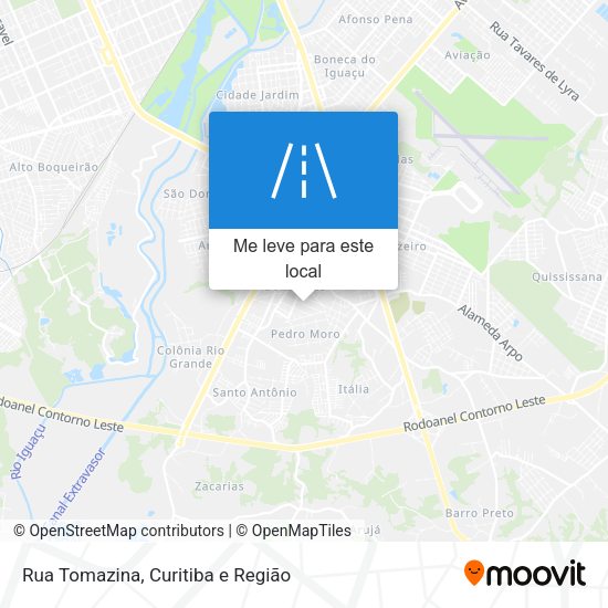 Rua Tomazina mapa