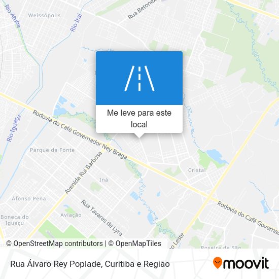 Rua Álvaro Rey Poplade mapa