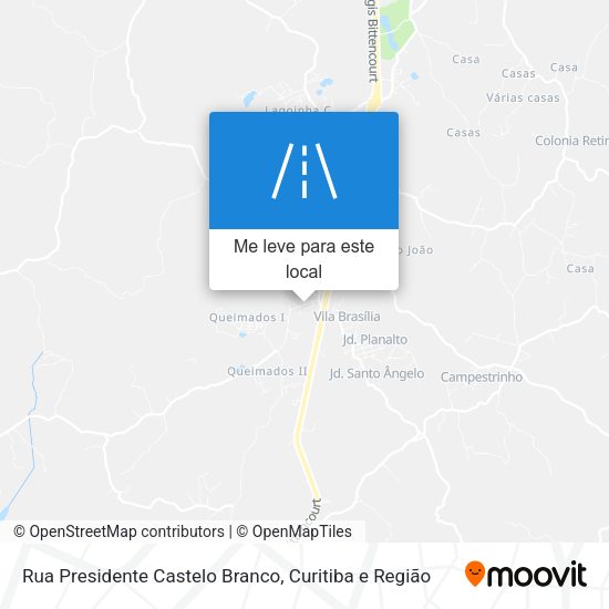 Rua Presidente Castelo Branco mapa