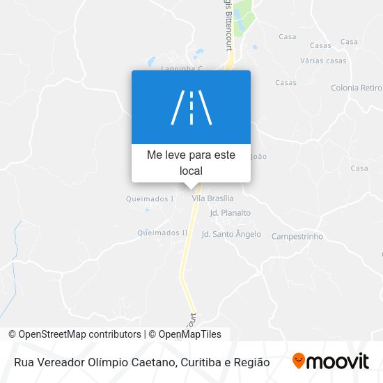 Rua Vereador Olímpio Caetano mapa