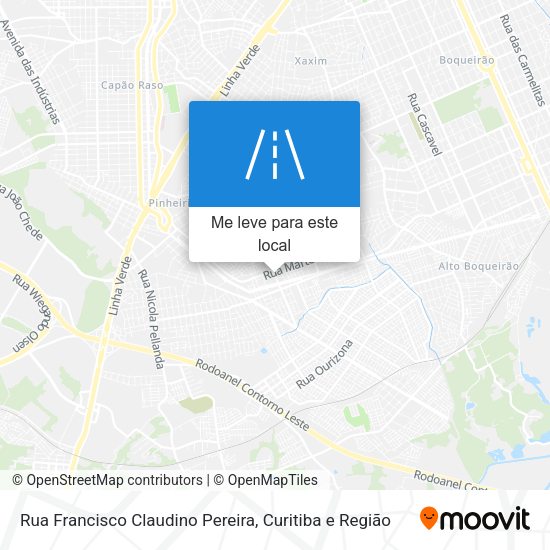 Rua Francisco Claudino Pereira mapa