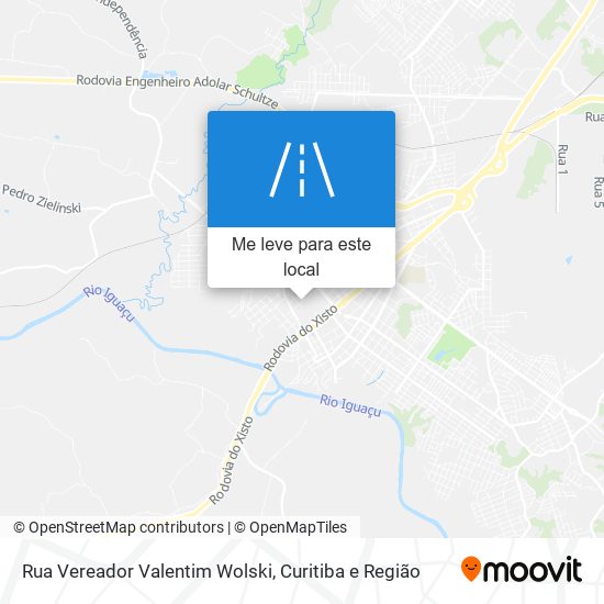 Rua Vereador Valentim Wolski mapa