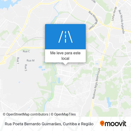 Rua Poeta Bernardo Guimarães mapa