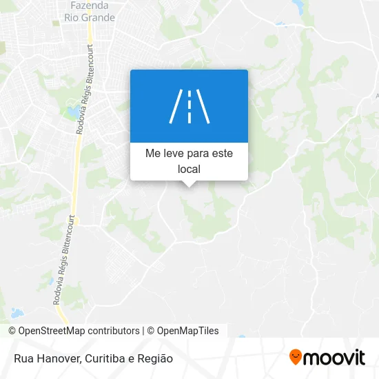 Rua Hanover mapa