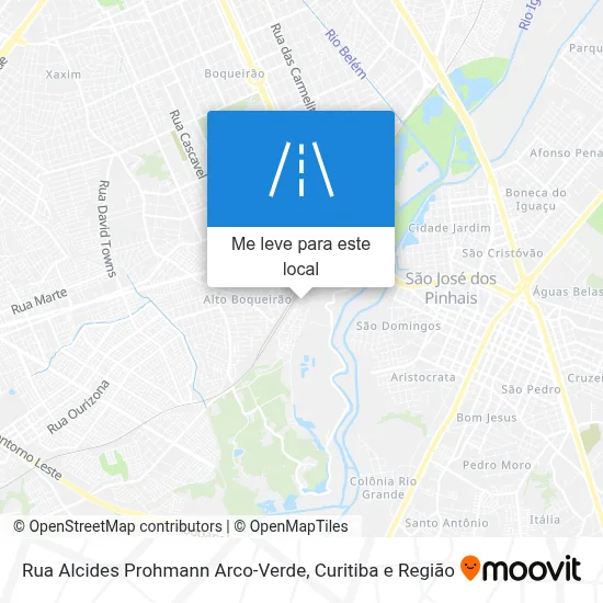 Rua Alcides Prohmann Arco-Verde mapa