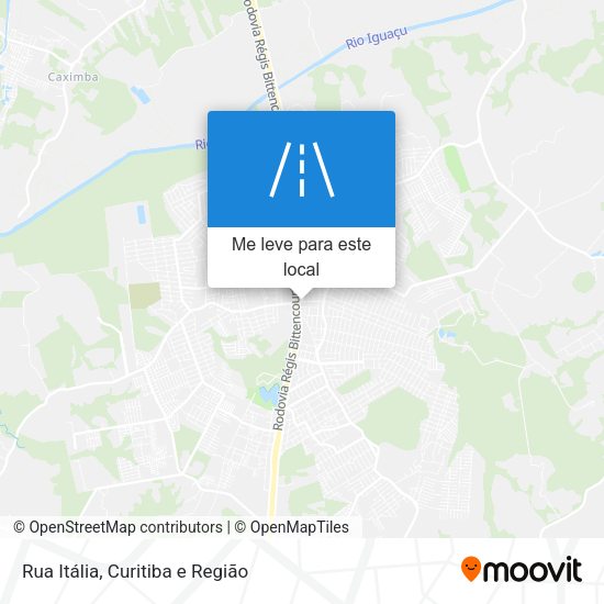 Rua Itália mapa