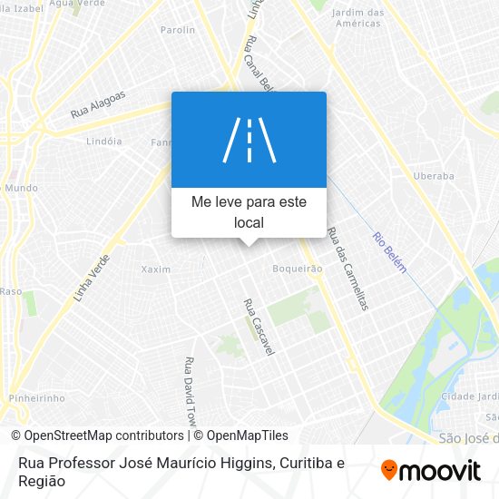 Rua Professor José Maurício Higgins mapa